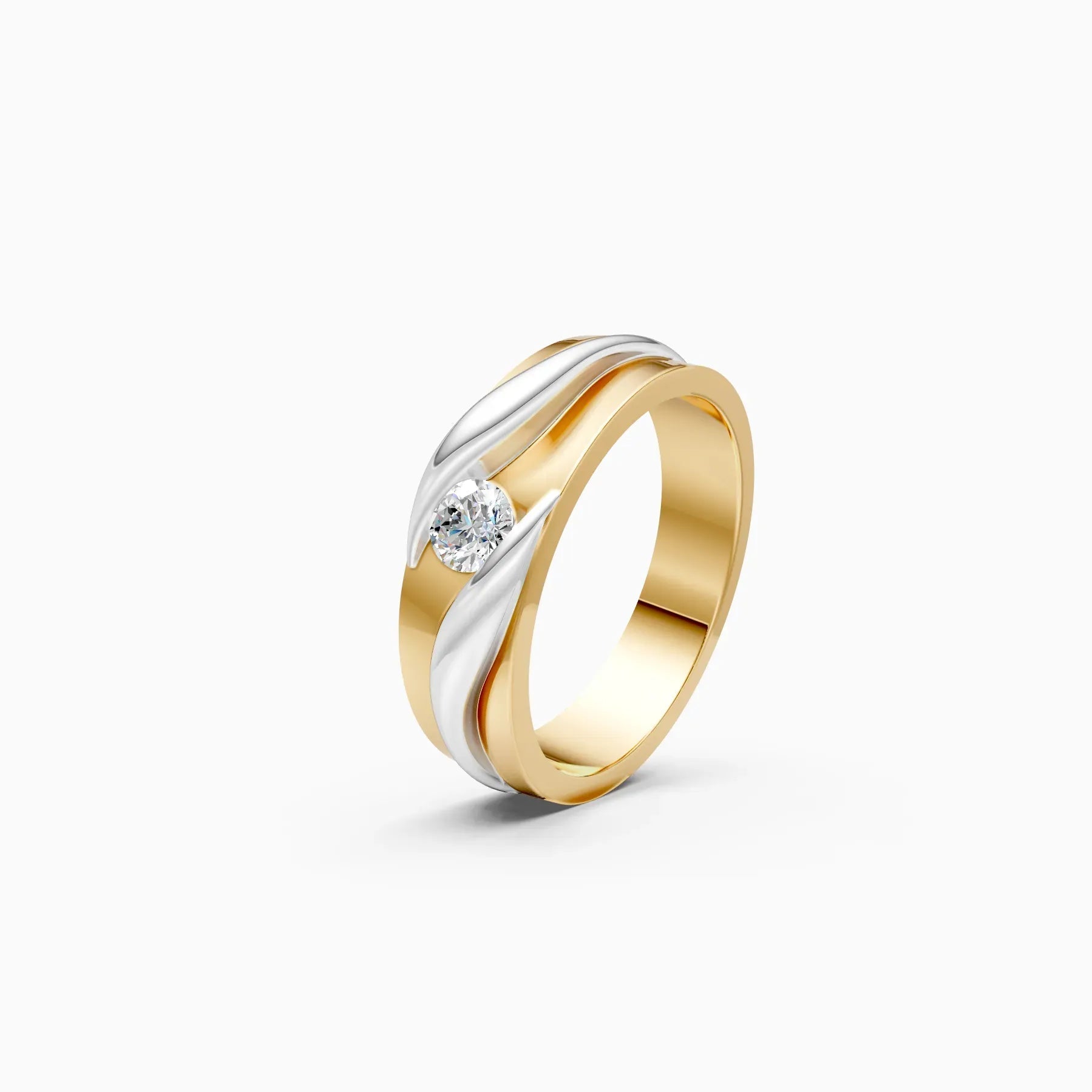 Veer | Orbit Men's Solitaire Band Ring