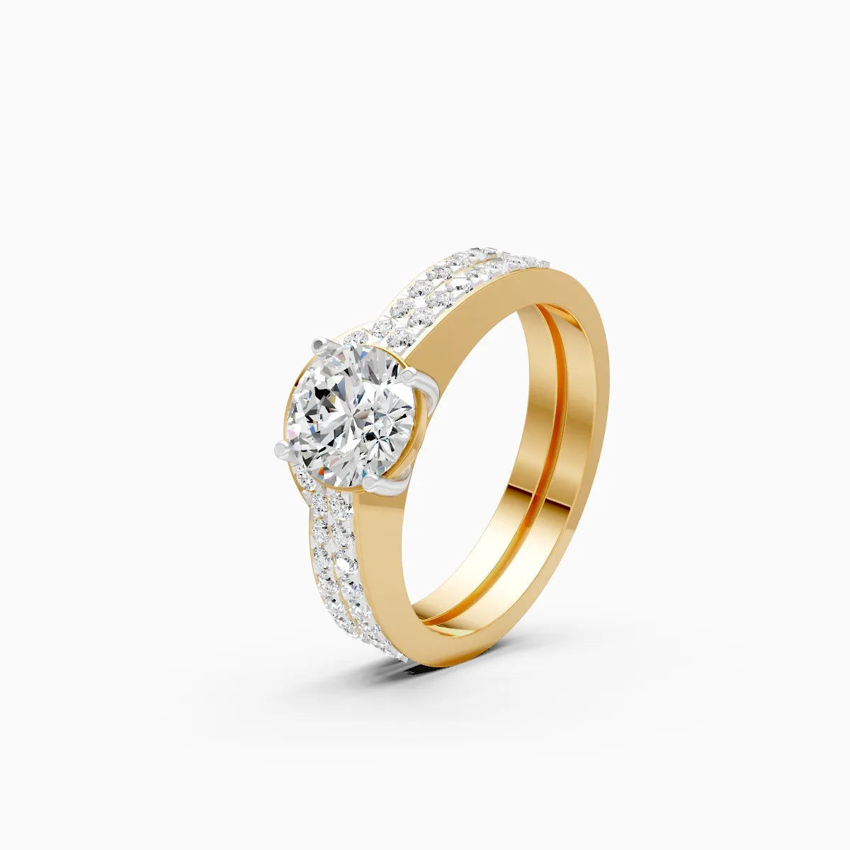 ��Amara | Round Lab Grown Diamond Double Band Ring�� Rings VD_AYN��- Lab Grown Diamonds Jewellery