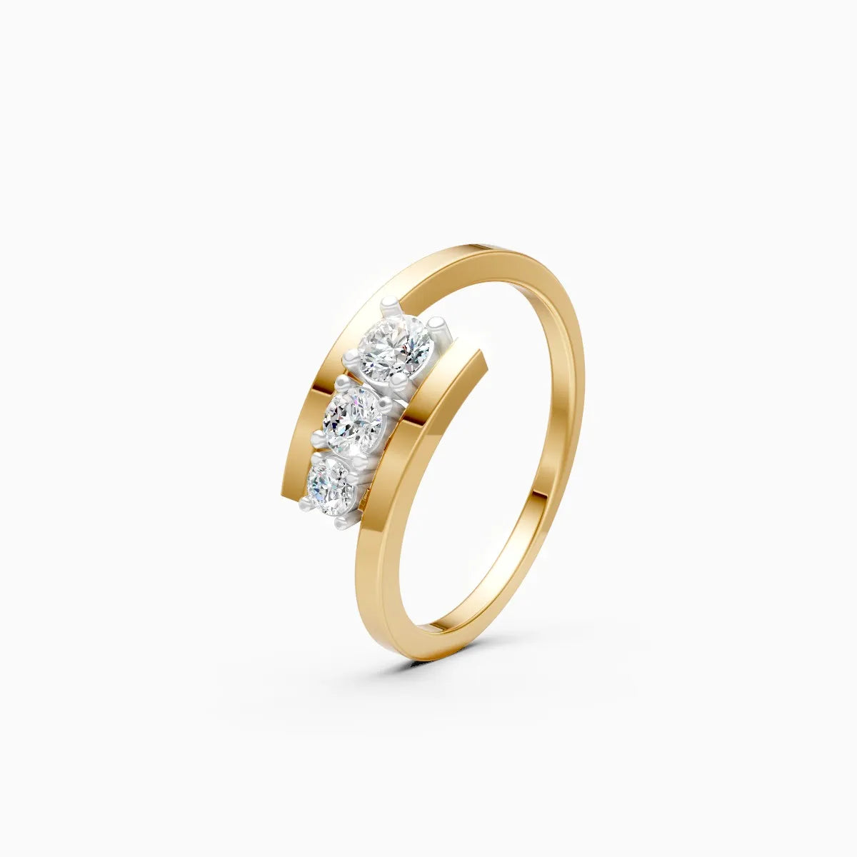 ��Mode | Round Lab Grown Diamonds Bypass Ring�� Rings VD_AYN��- Lab Grown Diamonds Jewellery