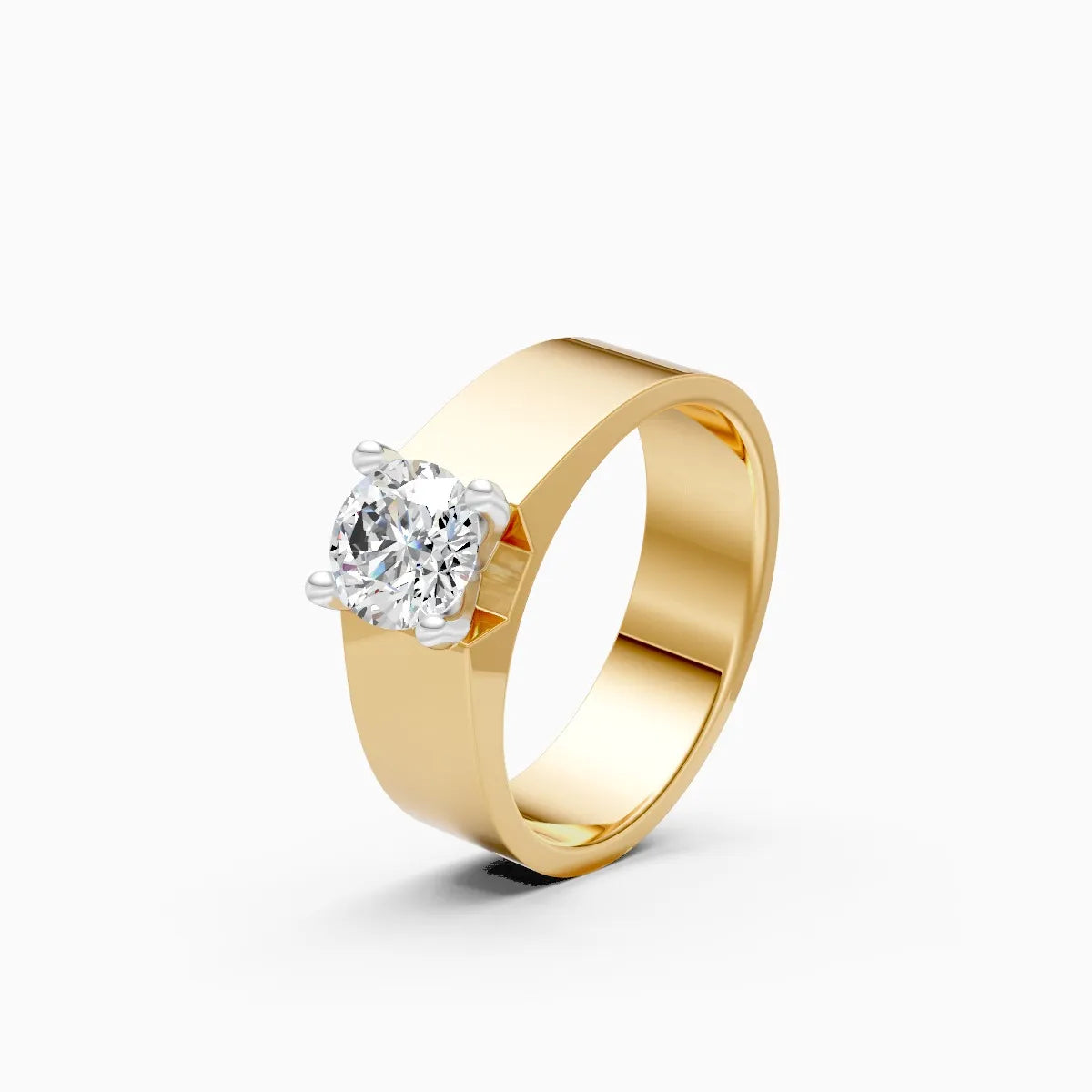 Veer | Apex Men's Broad-Band Solitaire Ring