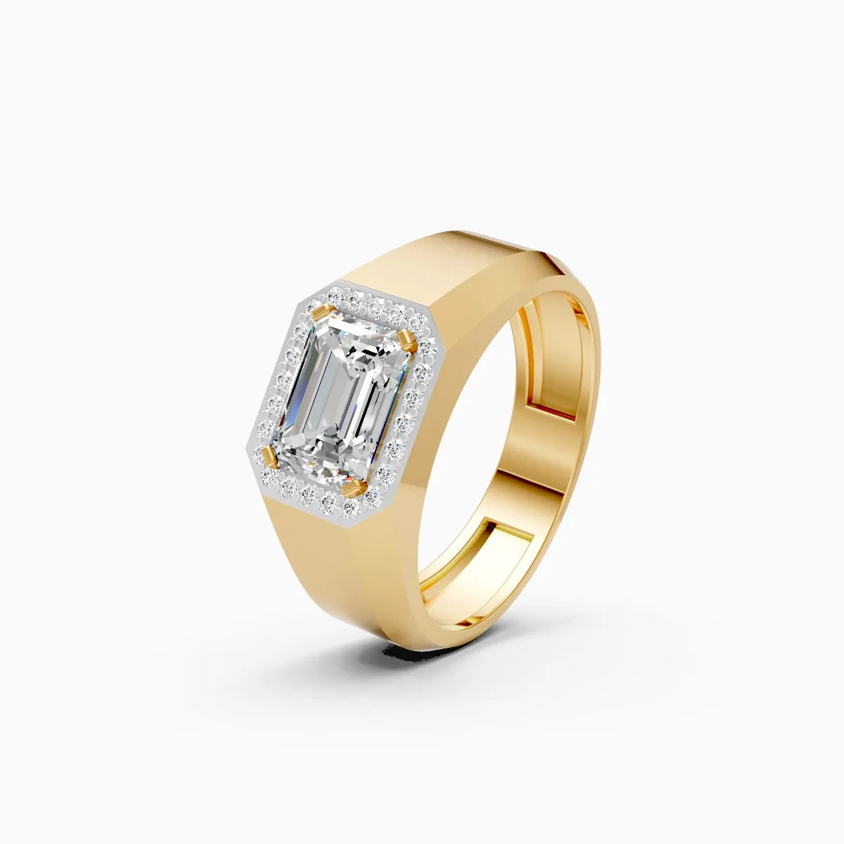 Mode | Spire Men's Side-Stone Solitaire Ring
