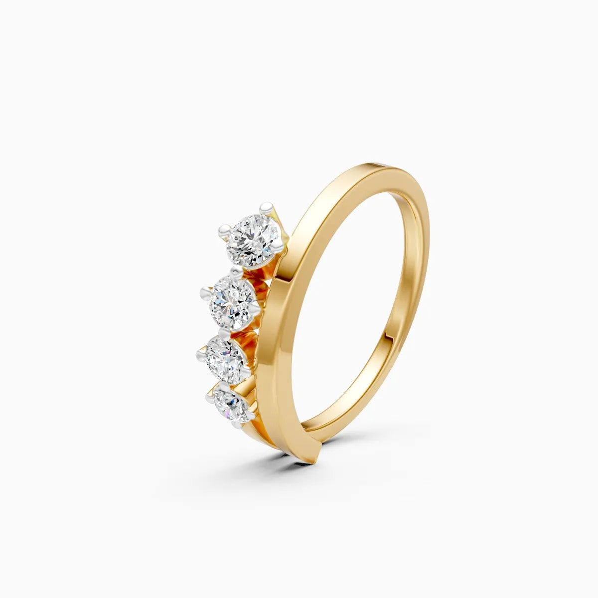 ��Foreva | Round Lab Grown Diamond Bypass Ring�� Rings VD_AYN��- Lab Grown Diamonds Jewellery
