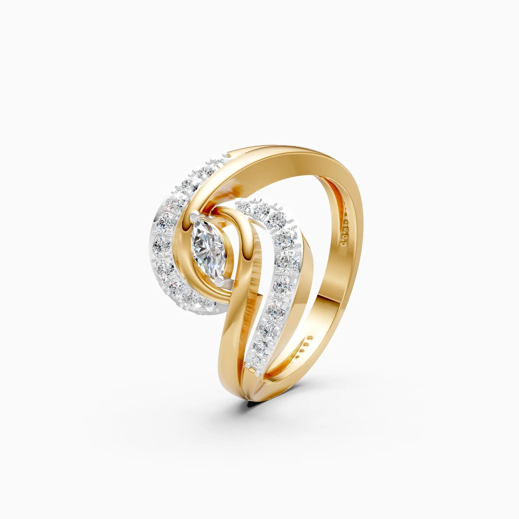 ��Mira | Marquise & Round Lab Grown Diamonds Vortex Ring�� Rings VD_AYN��- Lab Grown Diamonds Jewellery